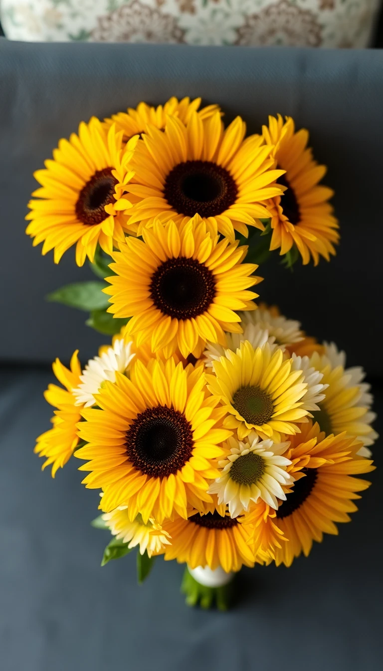 Sunflower and Daisy Bouquet