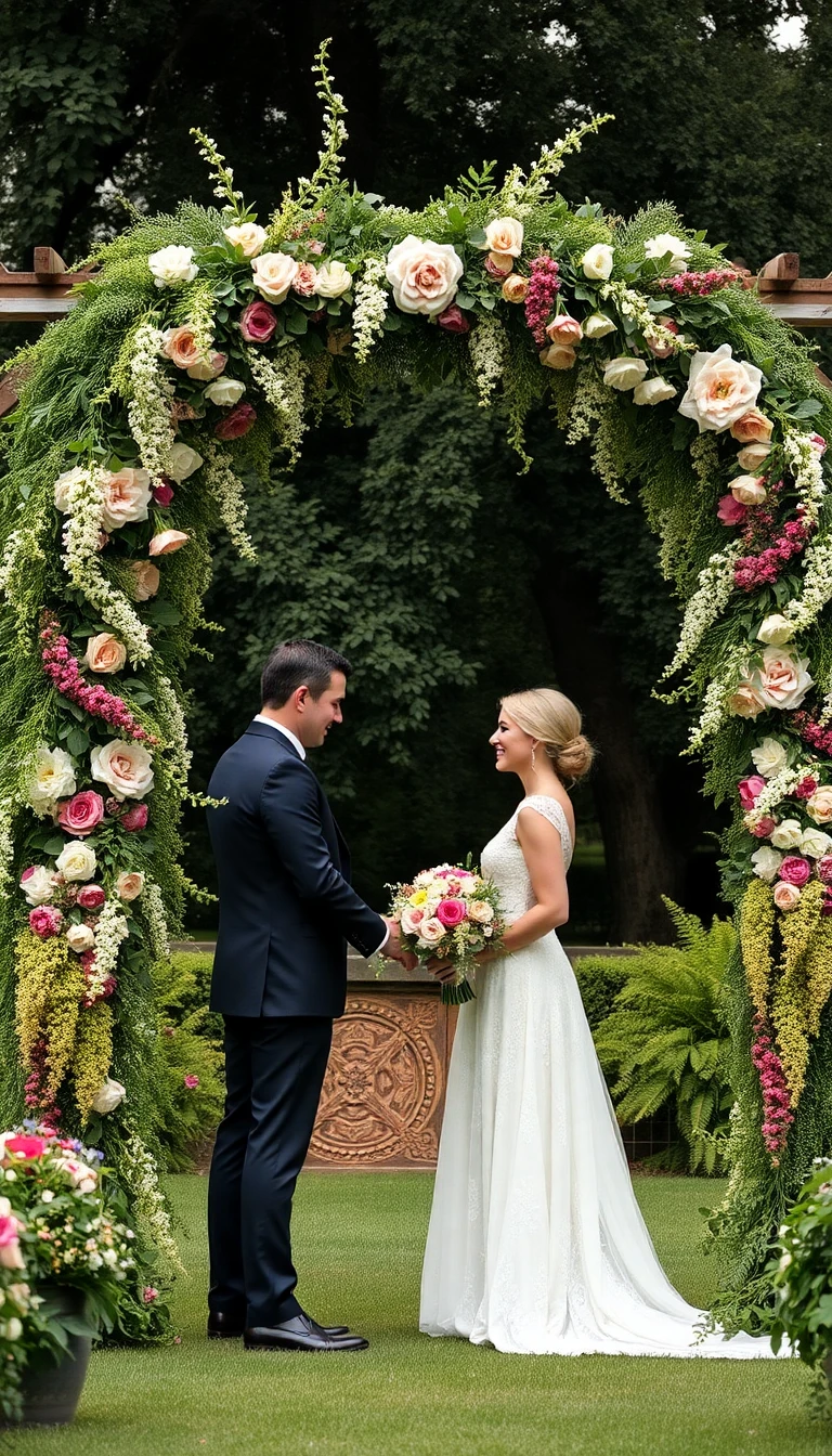 Rustic Floral Arches: Saying 'I Do' in a Blooming Wonderland