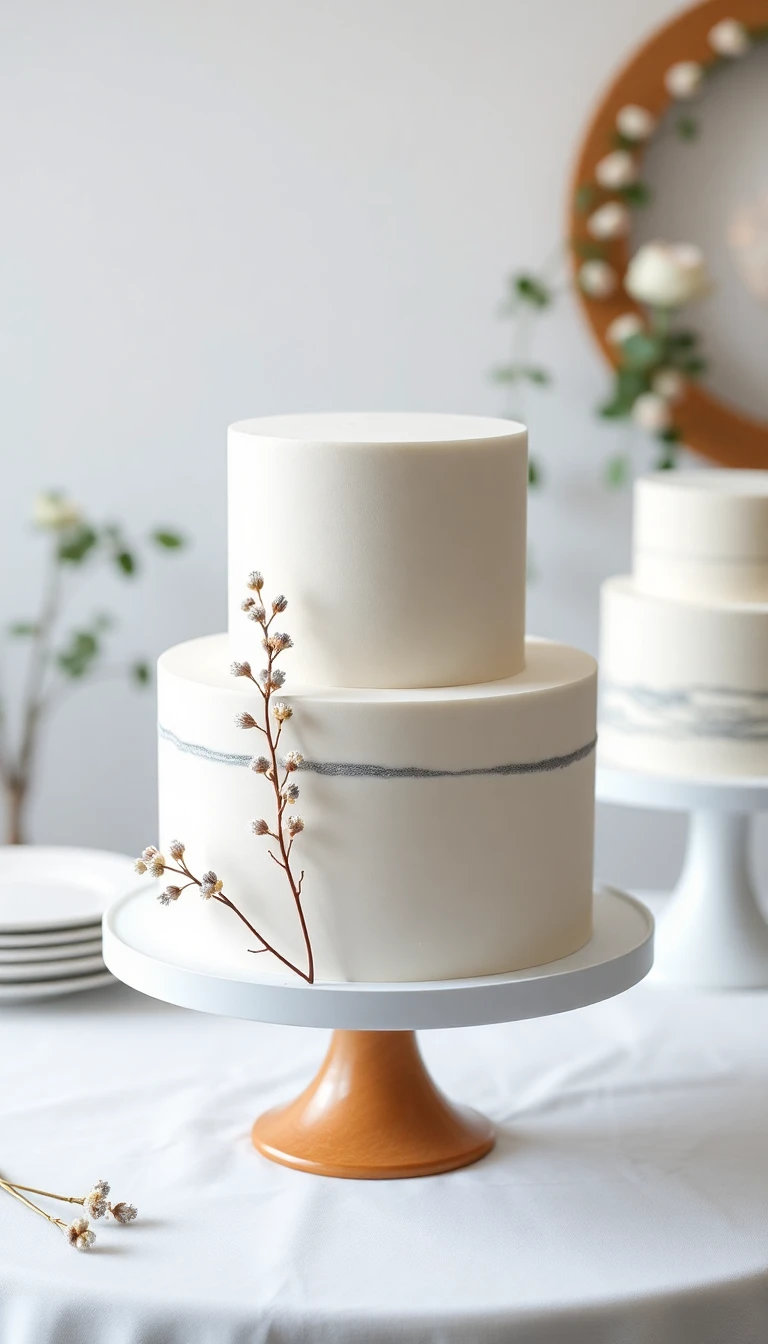 Minimalist Scandinavian-Inspired Cake