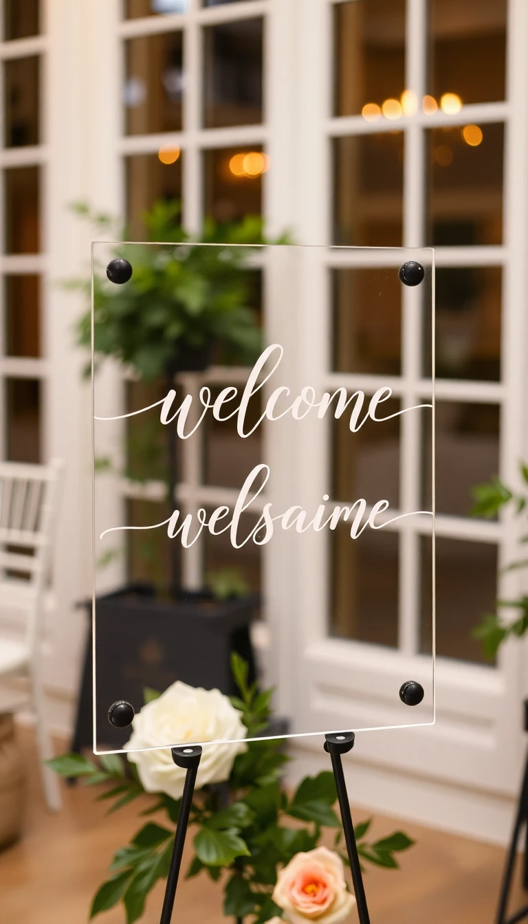Acrylic Signage with Calligraphy