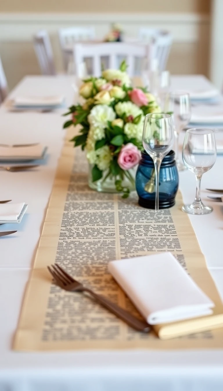 Book Page Table Runners