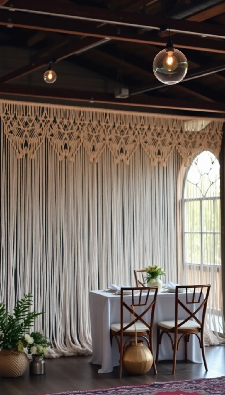 Bohemian Macrame Backdrop