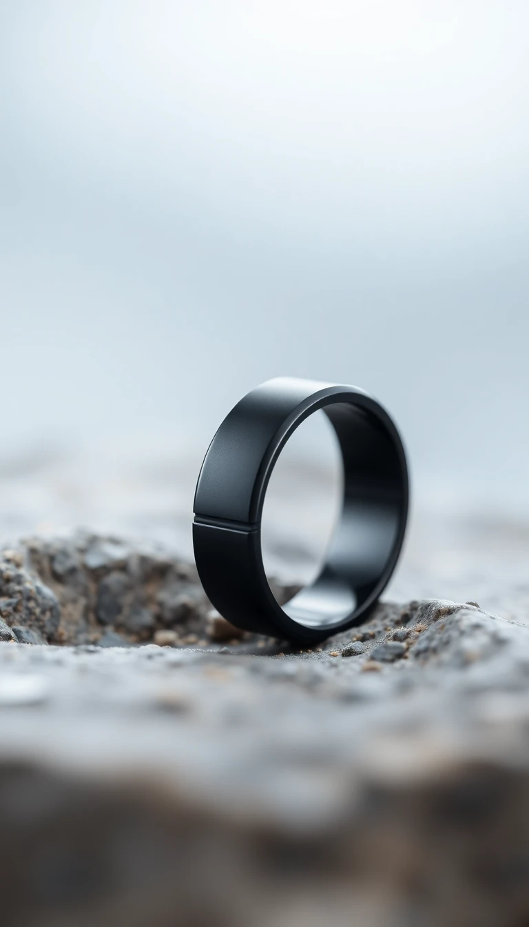 Modern Black Ceramic Ring