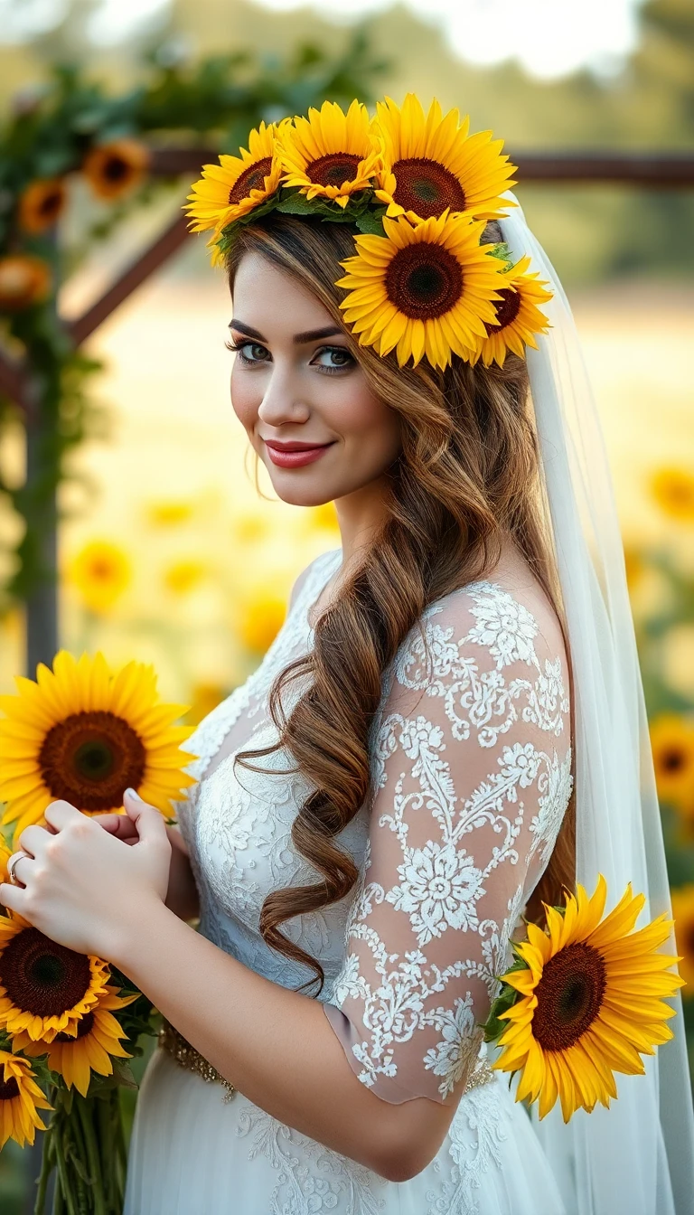 Sunflower Crown Elegance