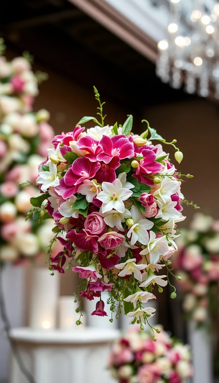 Dramatic Cascading Bouquet