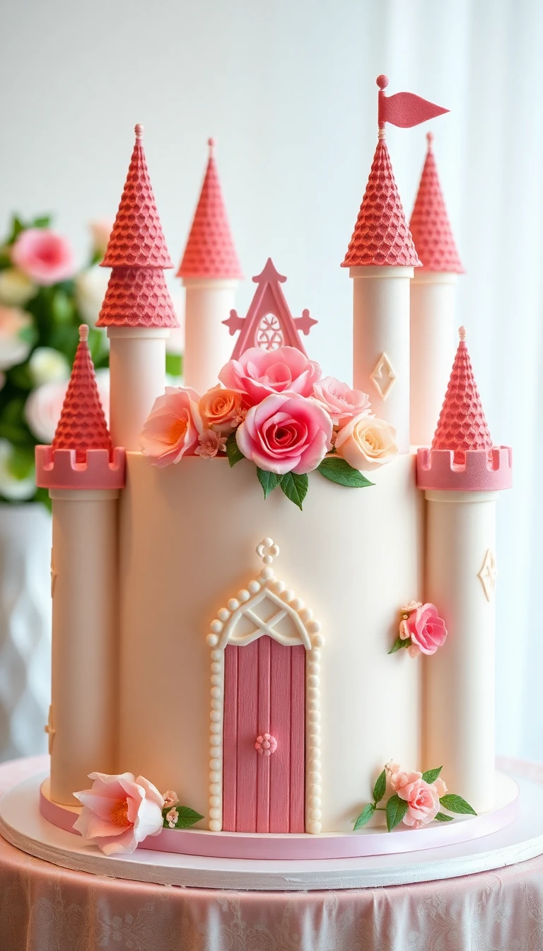 Whimsical Fairytale Castle Cake