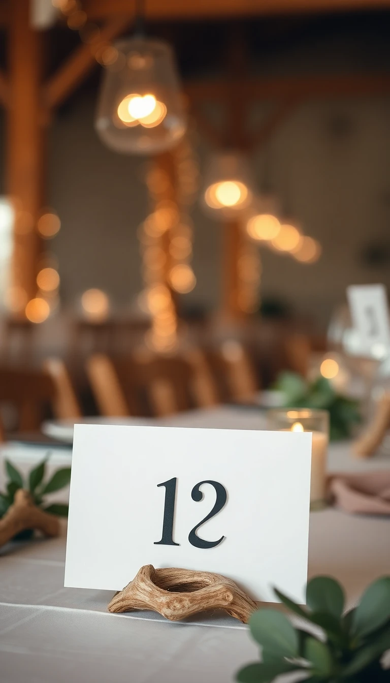 Driftwood Table Numbers