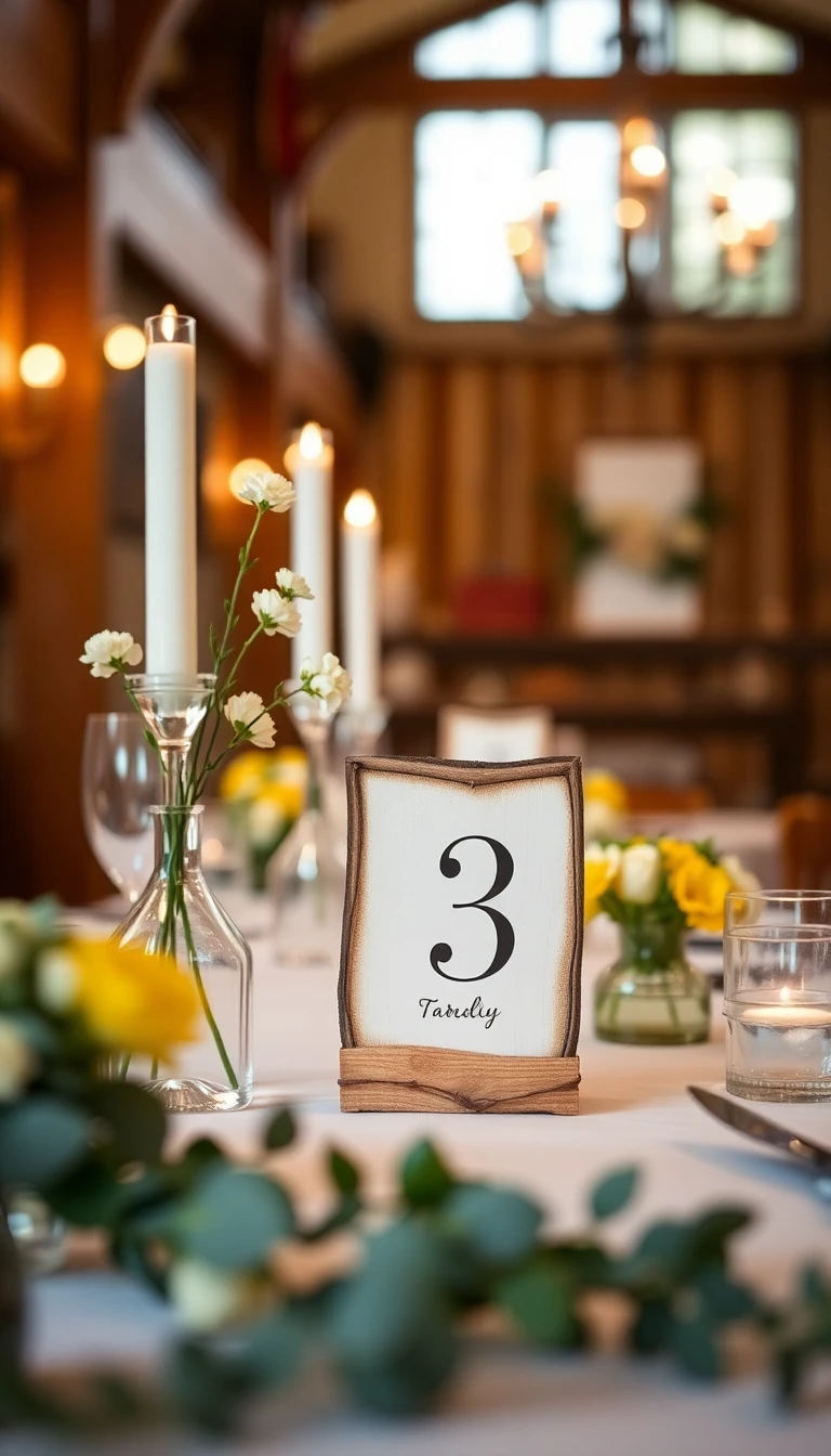 Rustic Table Numbers