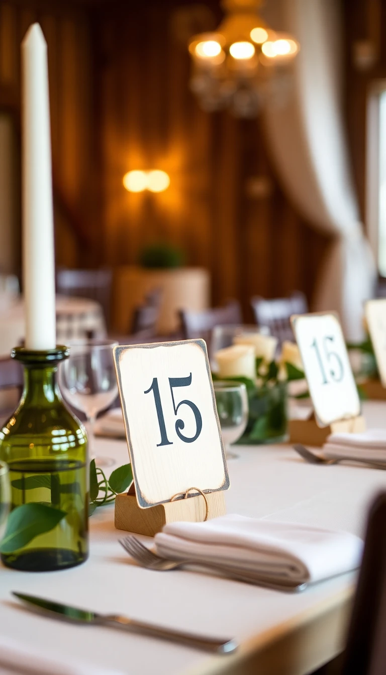 Rustic Table Numbers: Adding a Personalized Touch