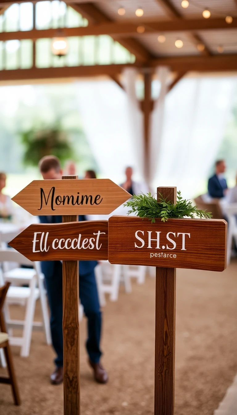 Whimsical Wooden Signs: Guide Your Guests with Style