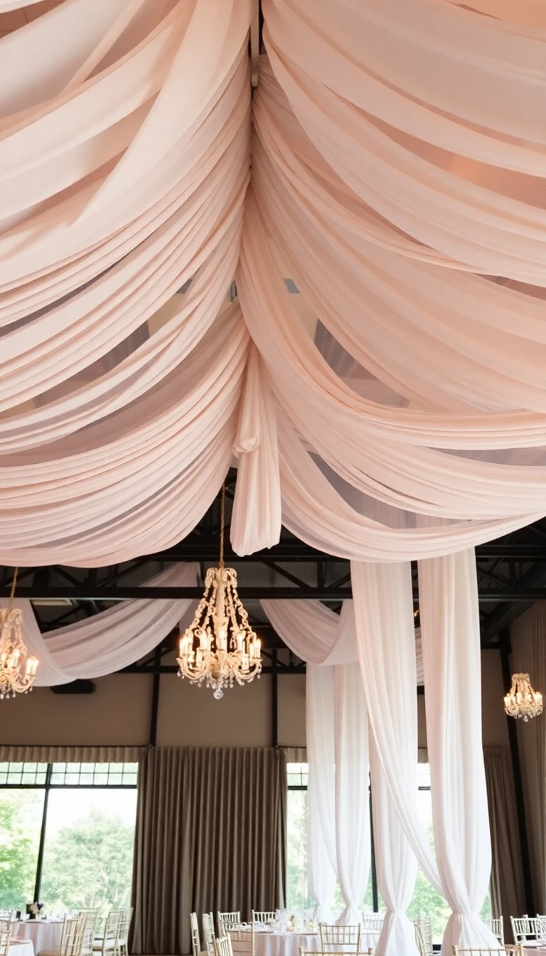 Draped Fabric Ceiling Installations