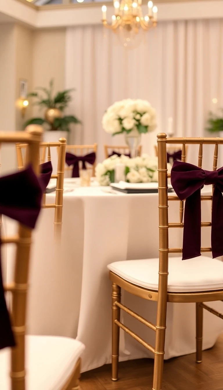 Velvet Ribbon Chair Backs