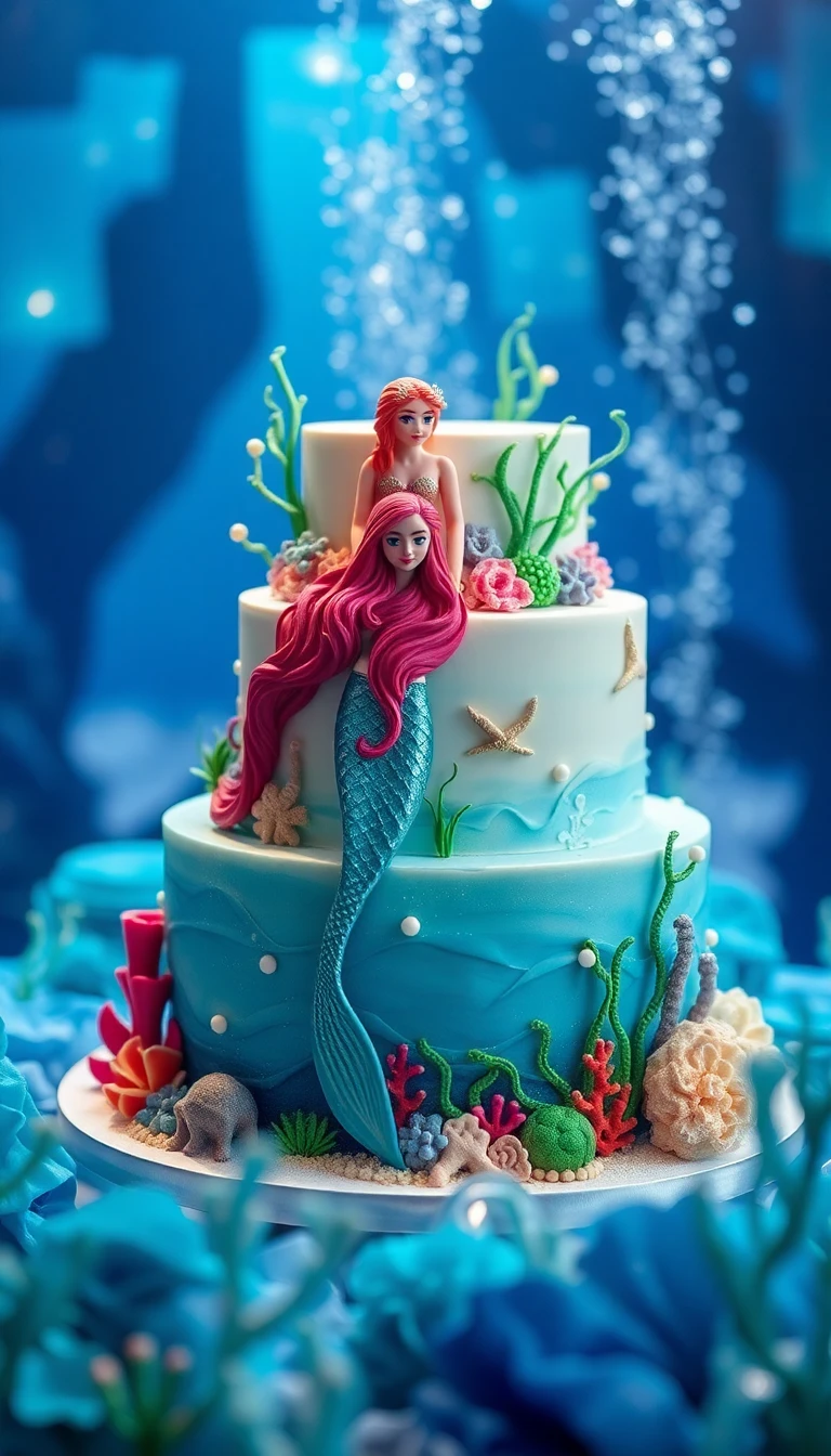 Fairytale Mermaid Under the Sea Cake