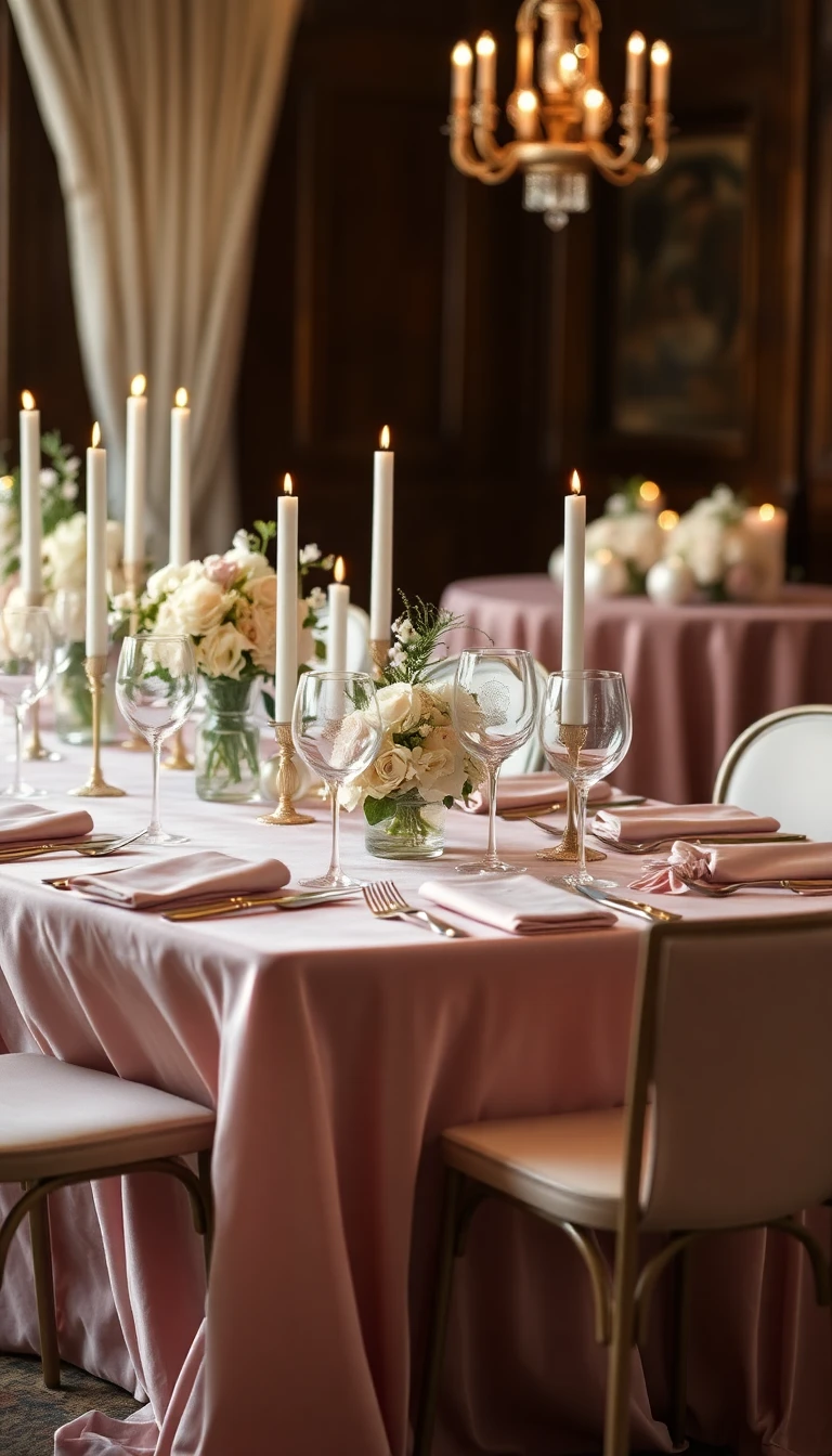 Blush Pink Velvet Linens