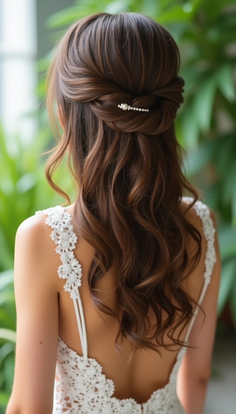Half Up Half Down with French Twist