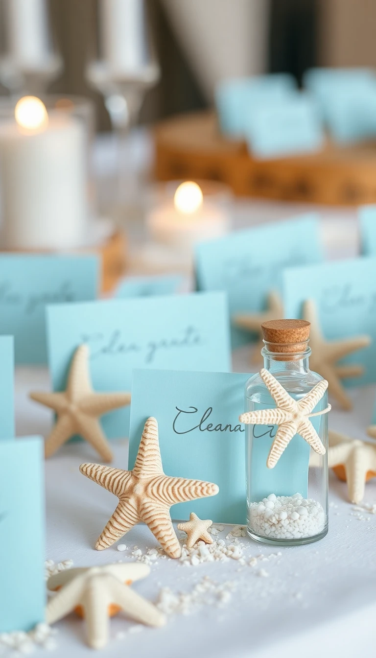 Ocean-Inspired Escort Cards