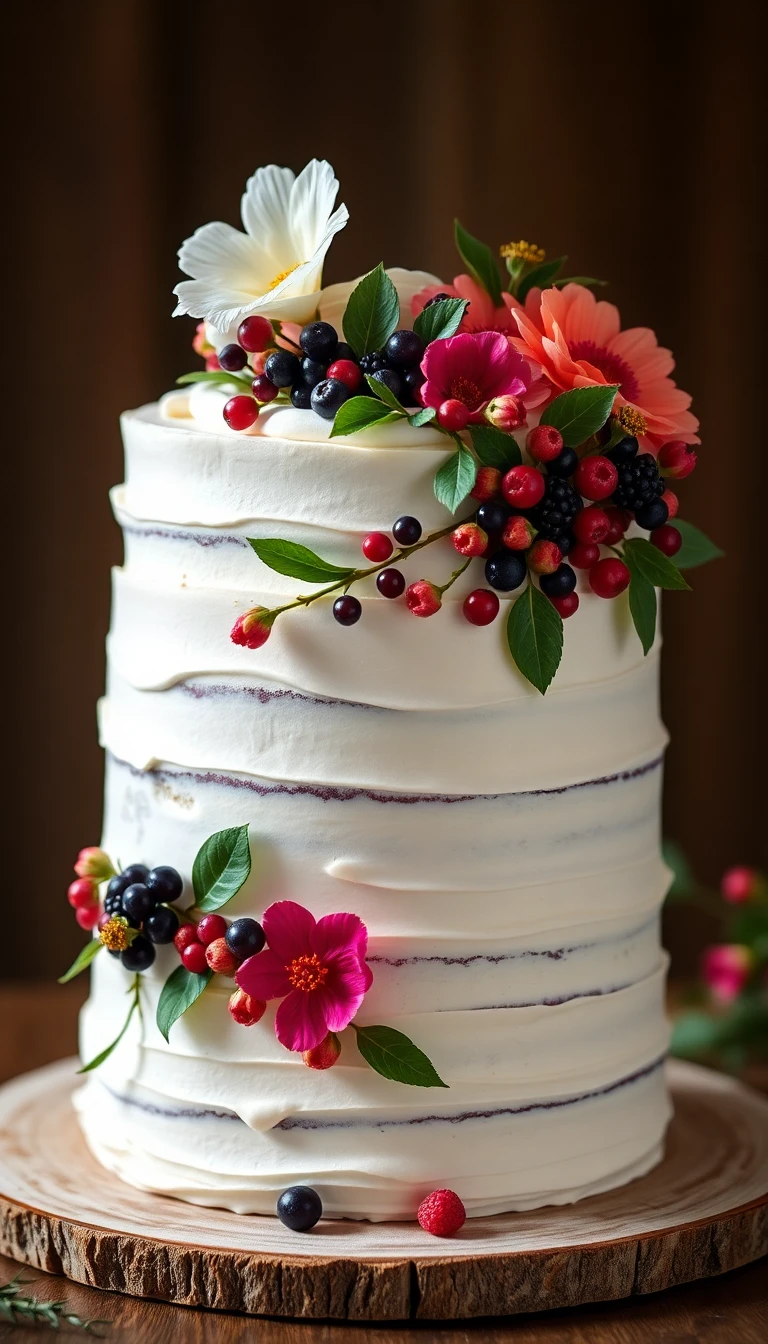 Rustic Buttercream Beauty Cake