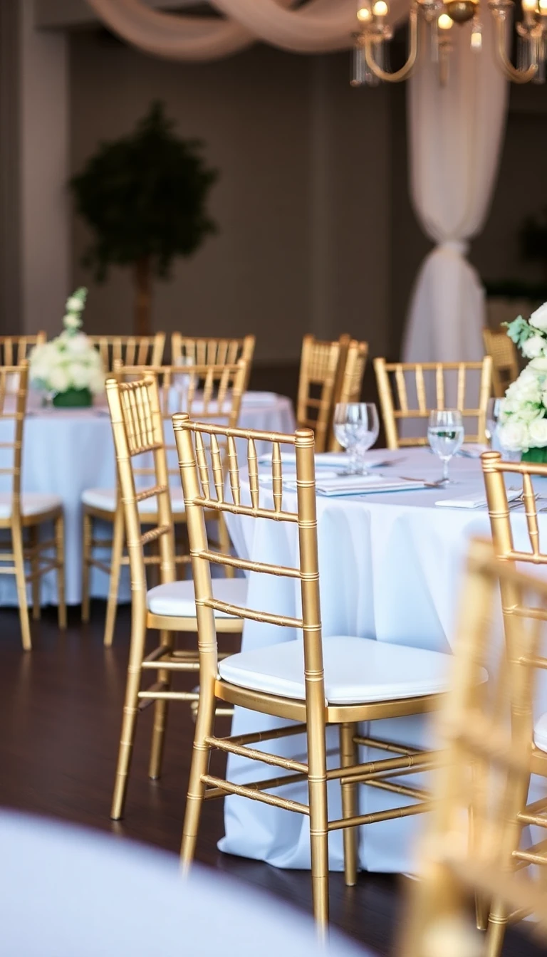 Elegant Gold Chiavari Chairs