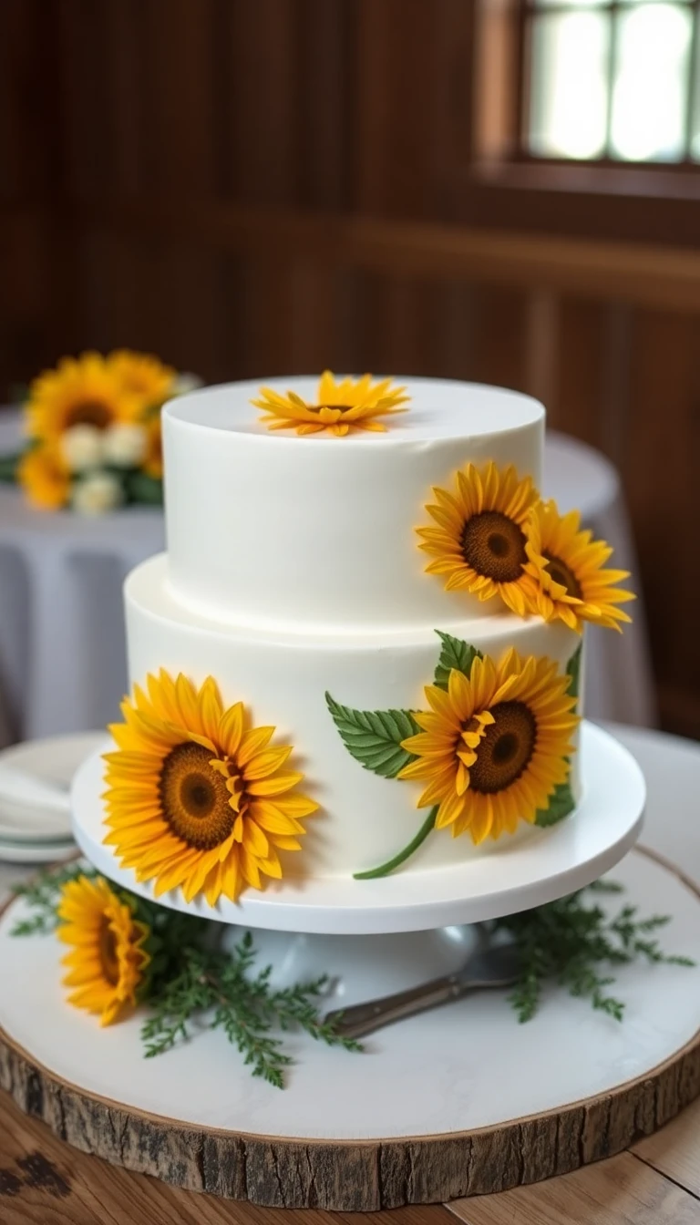 Sunflower-Inspired Cake Design