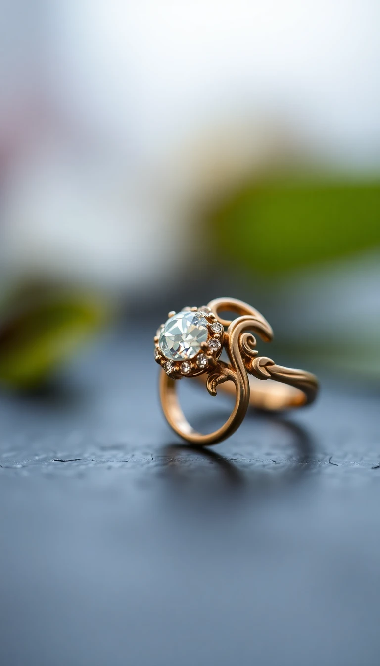 Vintage-Inspired Art Nouveau Ring