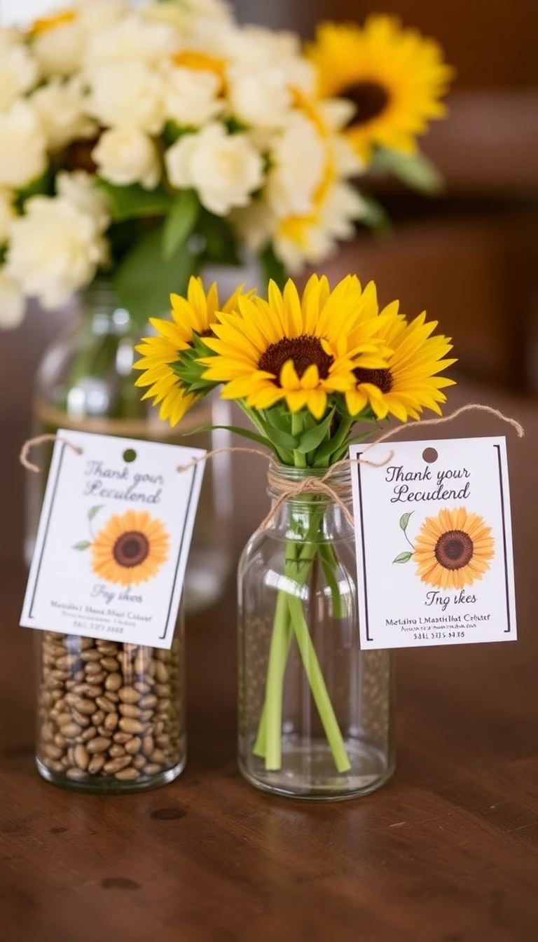 Sunflower Wedding Favors