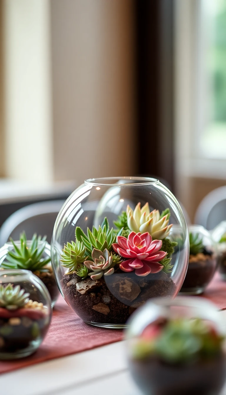 Succulent Terrarium Centerpieces