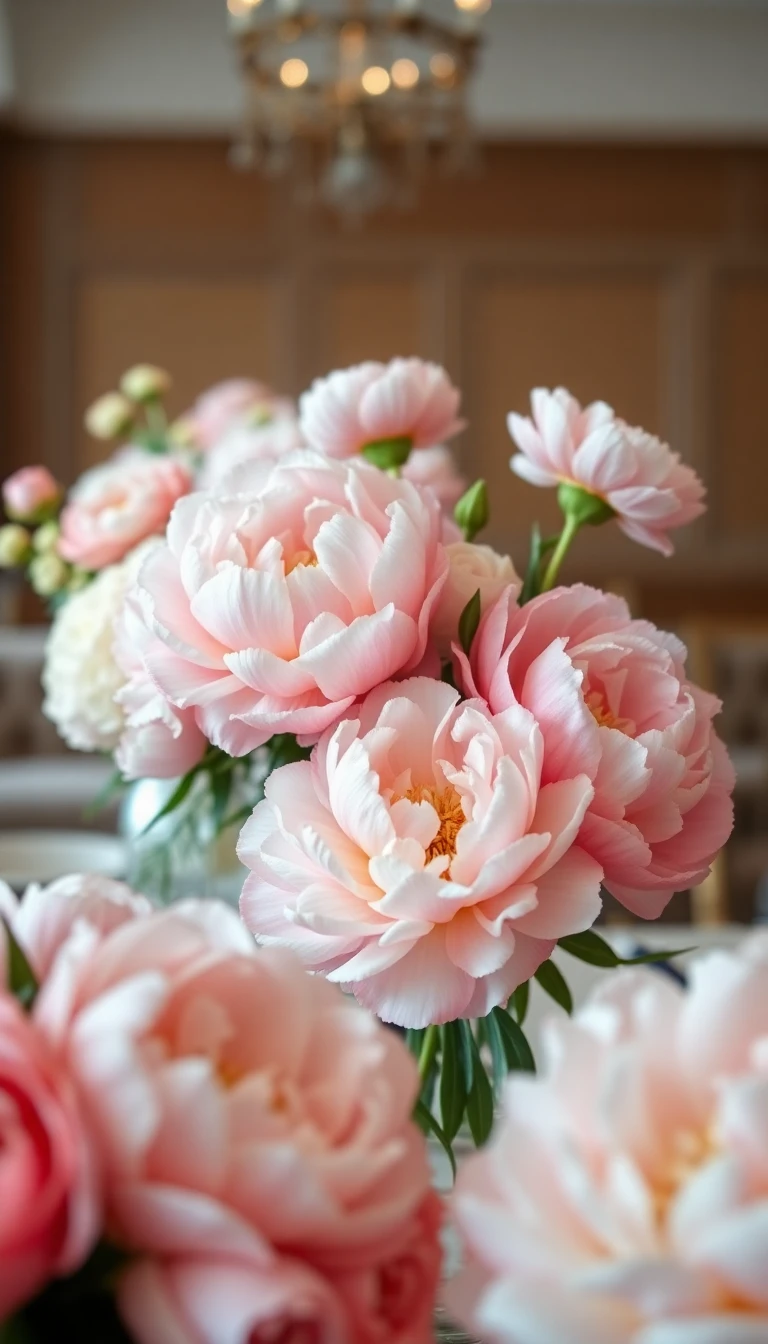 Romantic Peony Centerpieces