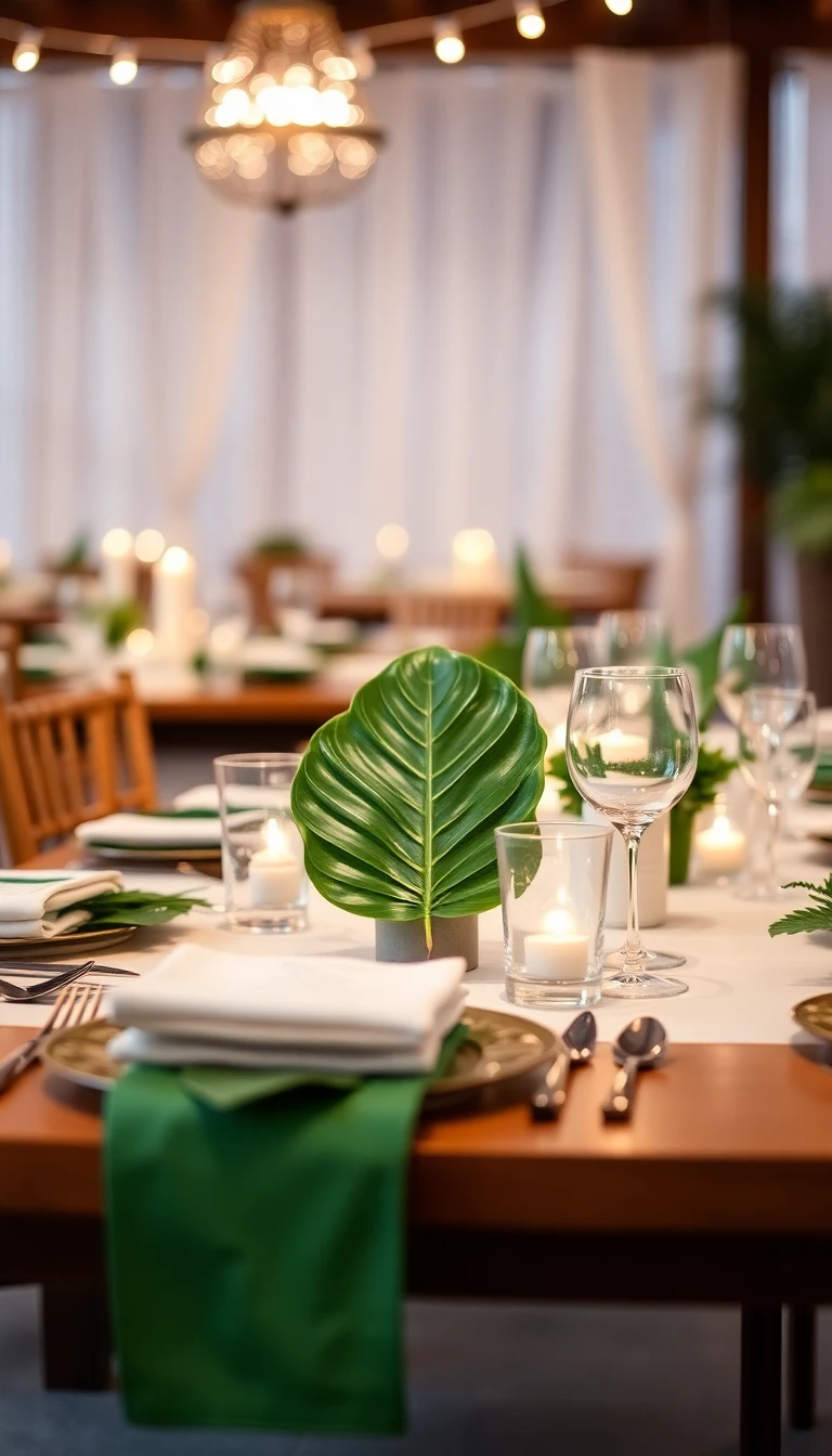 Tropical Leaf Place Settings