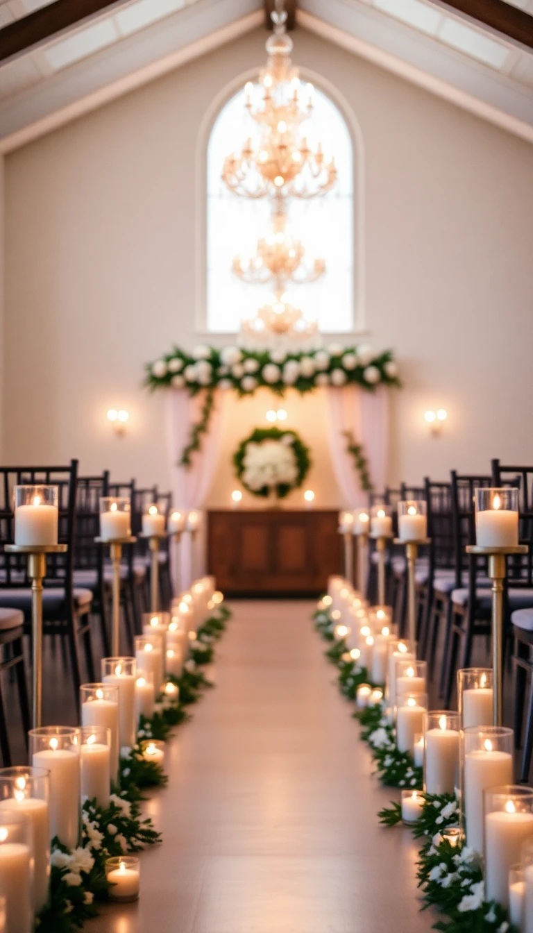 Romantic Candlelit Aisle