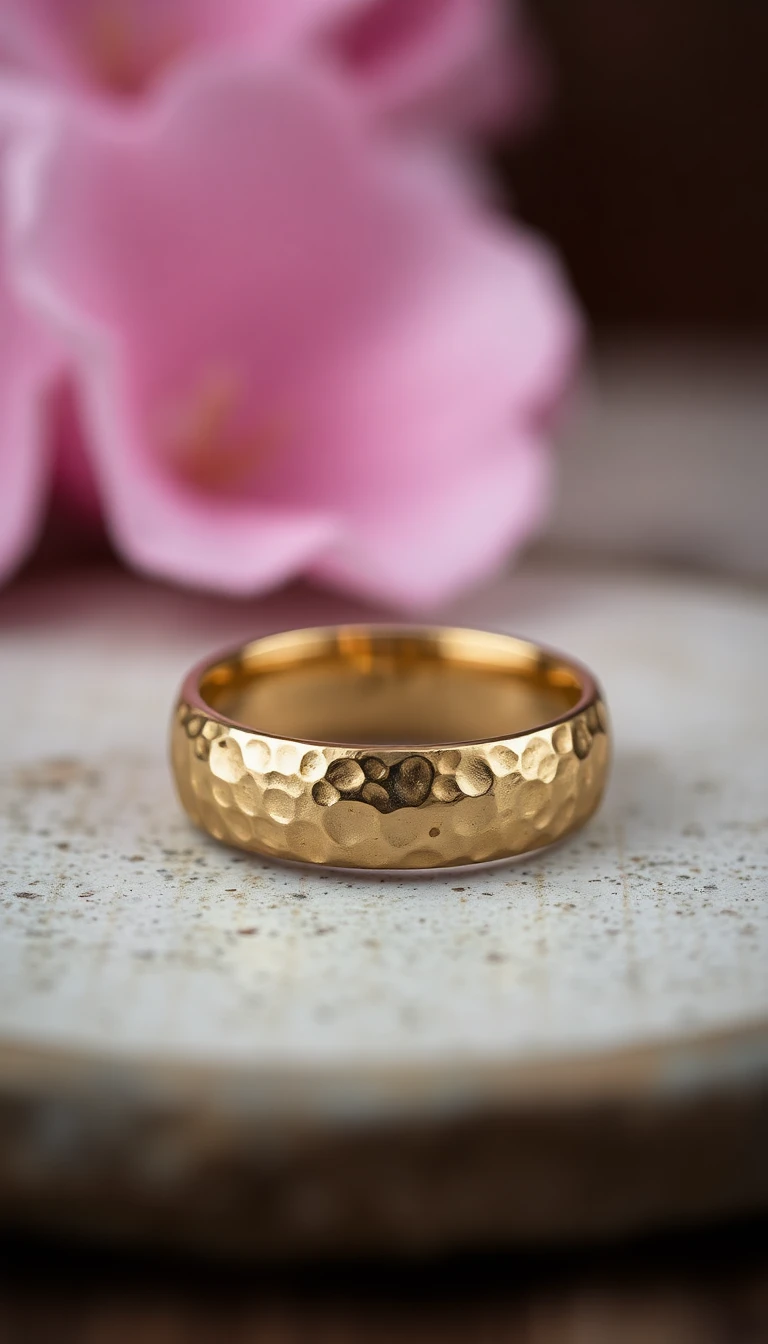 Hammered Gold Band