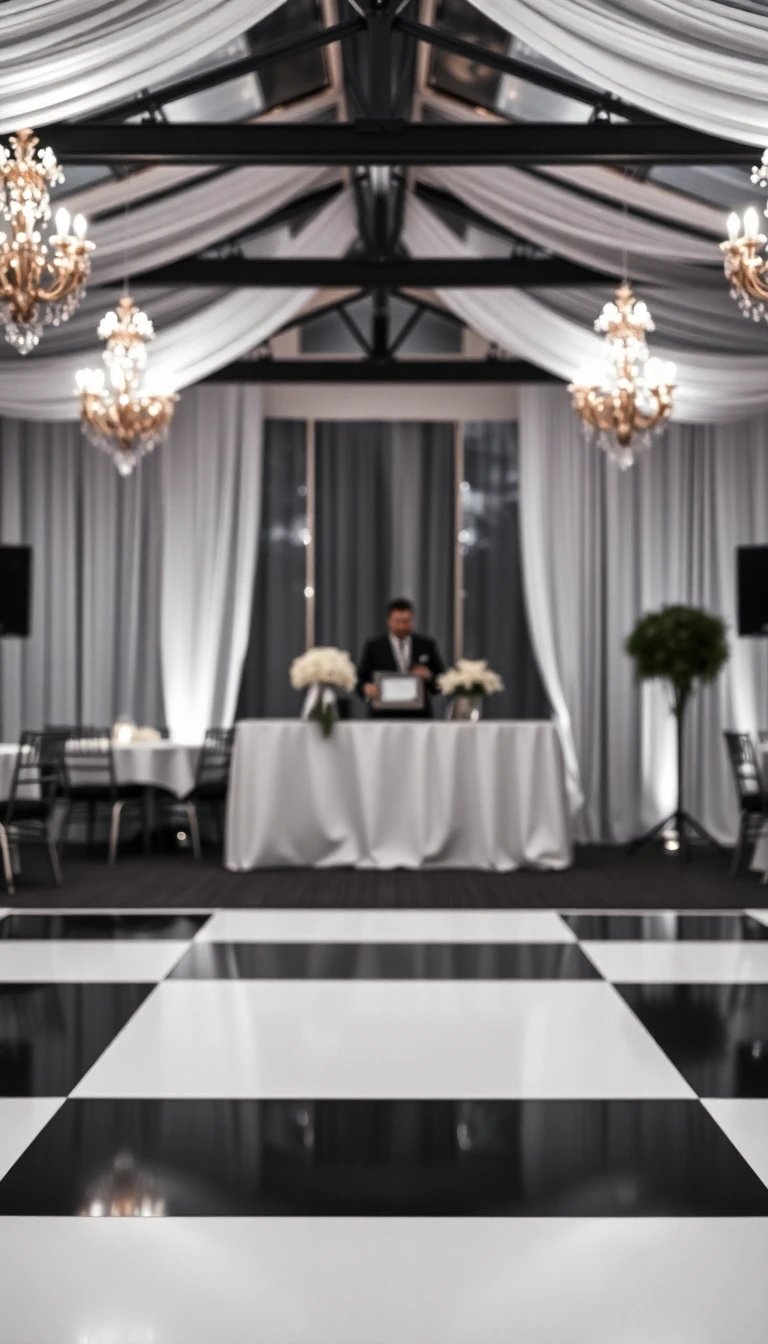 Chic Black and White Dance Floor