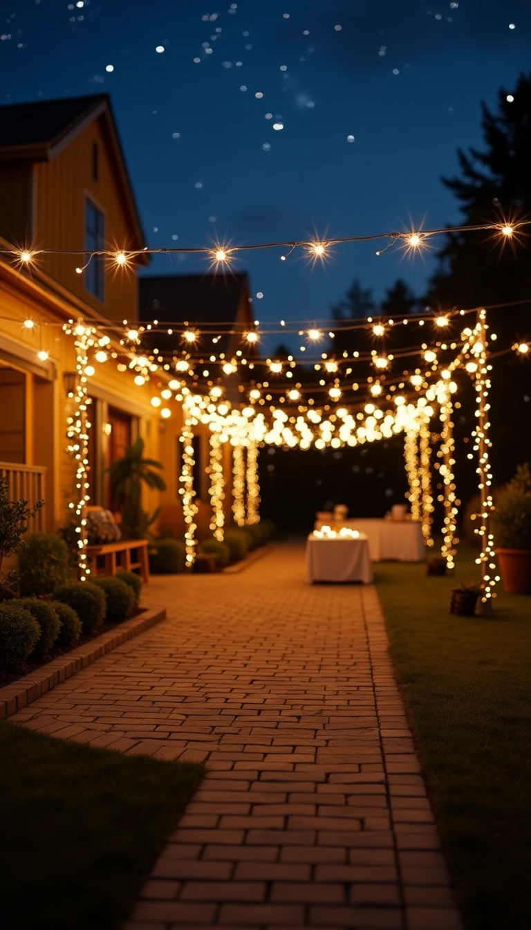 Twinkling Fairy Lights: Magical Outdoor Wedding Decorations Under the Stars