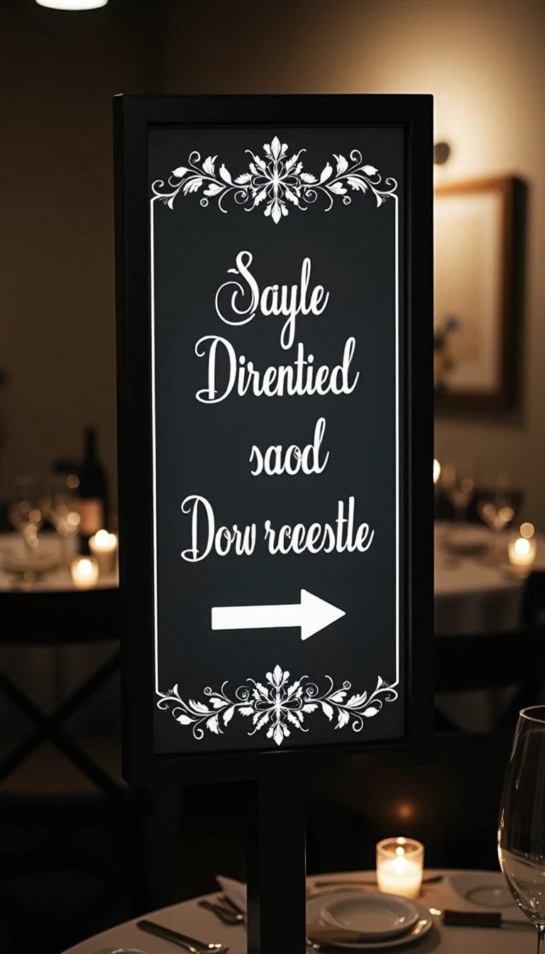 Black and White Wedding Signage: Direction with Style