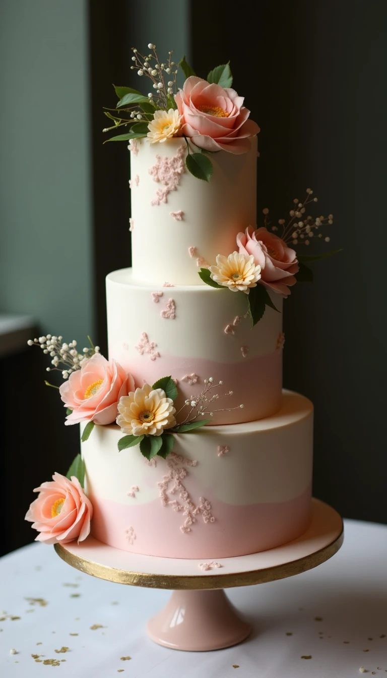 Geometric Delight: The Boho Wedding Cake with Modern Flair