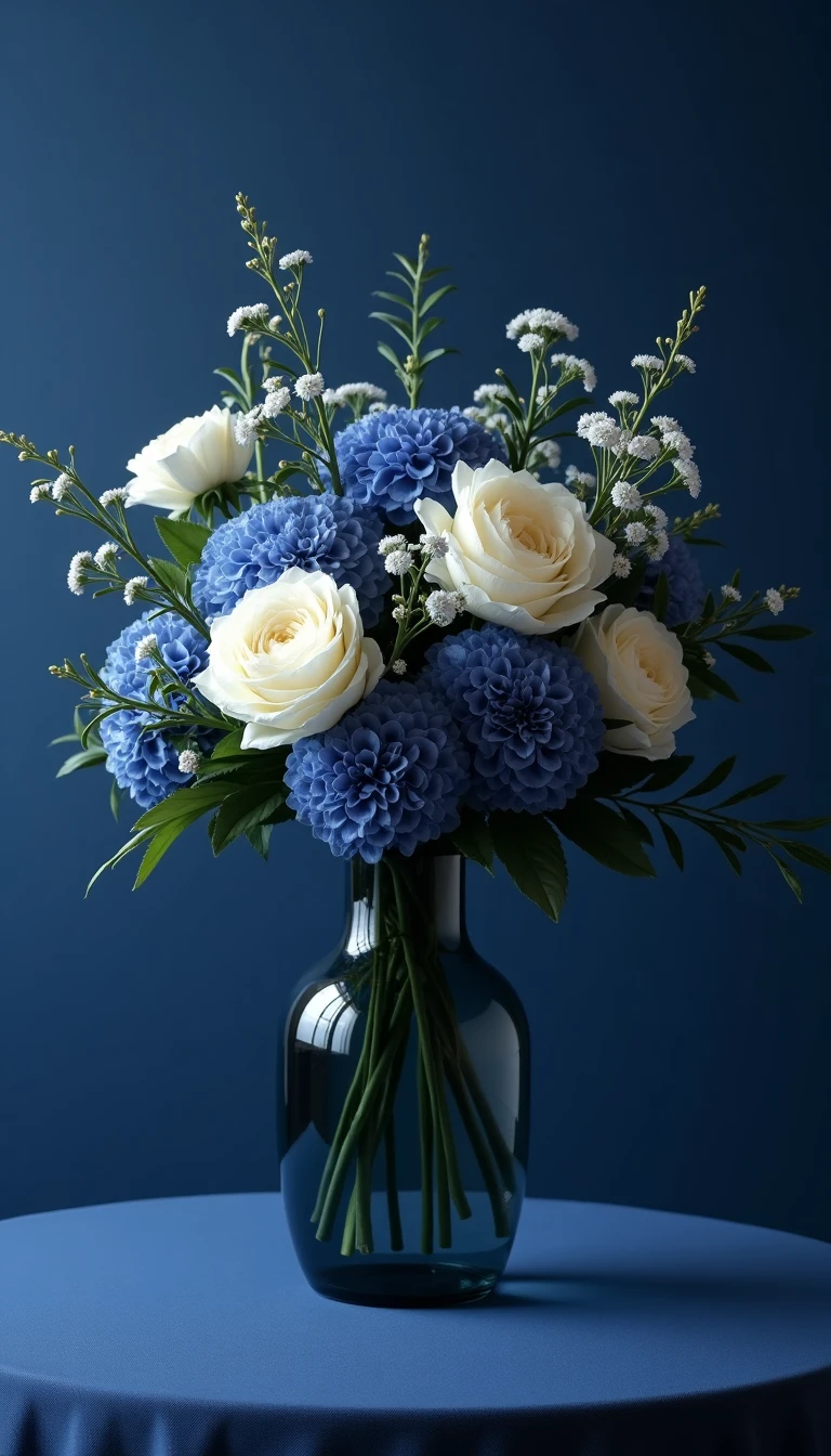 Floral Arrangements That Celebrate Your Navy Blue Wedding