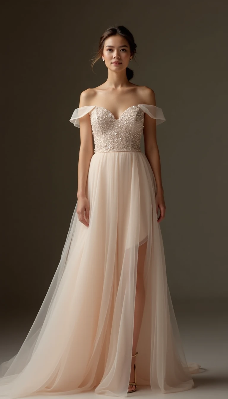 The Sophisticated Off-the-Shoulder Wedding Guest Dress Classy Look