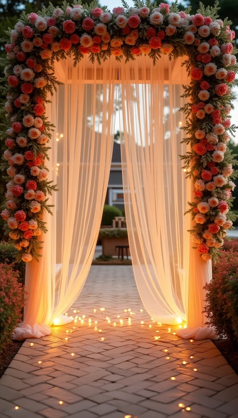 Breathtaking Drapery: Elegant Outdoor Wedding Decorations for a Luxurious Feel