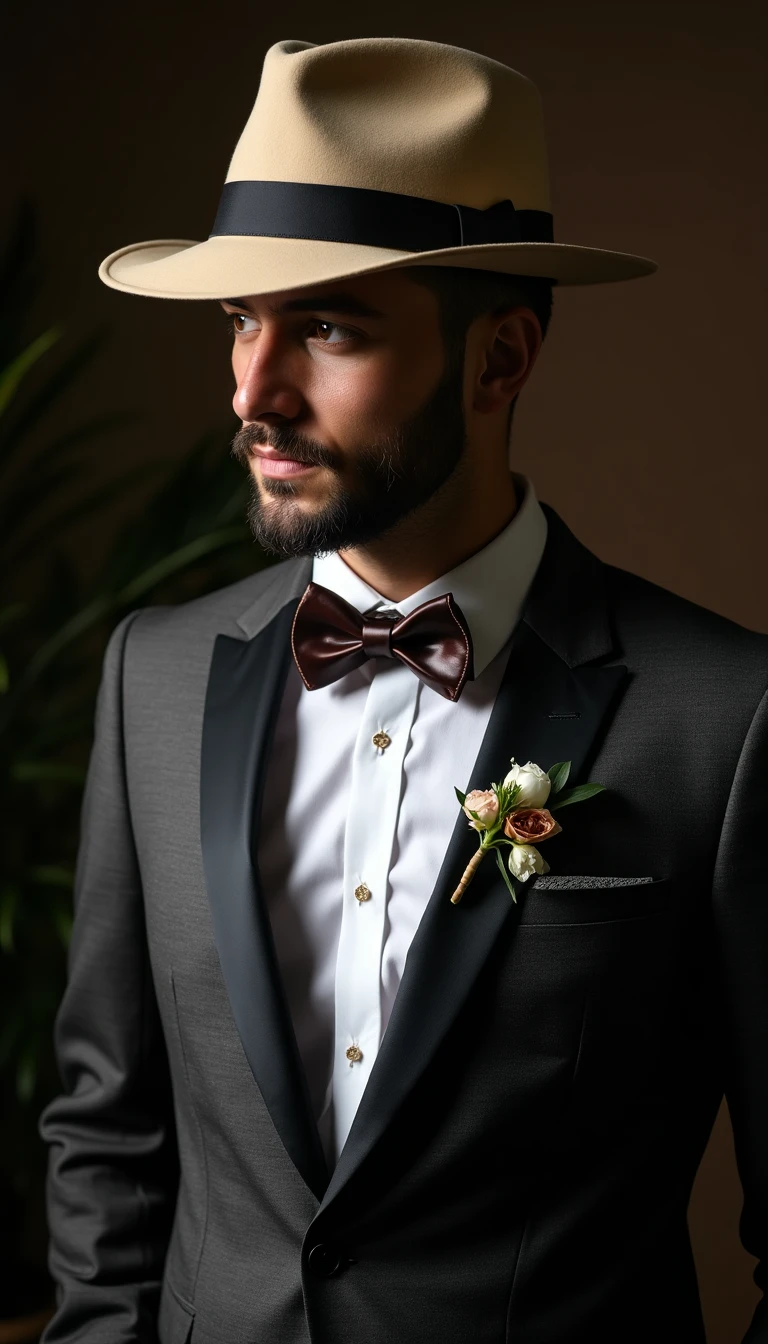 Stylish Hats: A Statement Piece in Casual Groom Attire