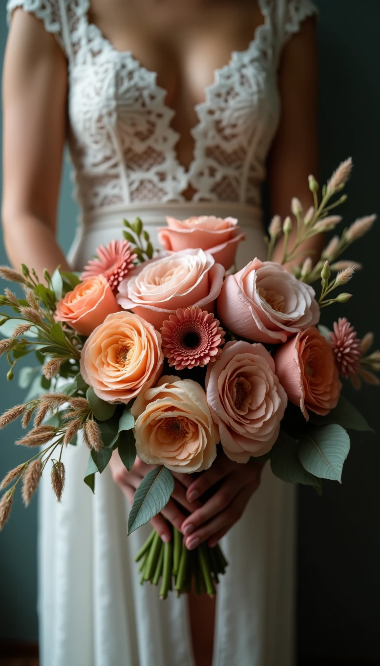 Seasonal Blooms Boho Wedding Bouquet