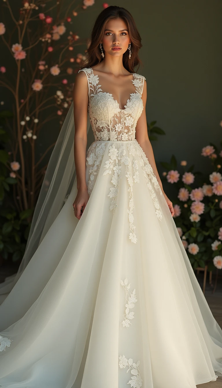 The Ethereal Beauty of a Lace Spring Wedding Dress