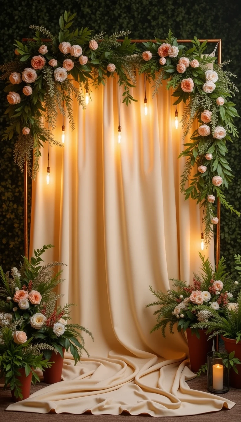Rustic Charm: Wedding Backdrop Decorations with a Touch of Nature