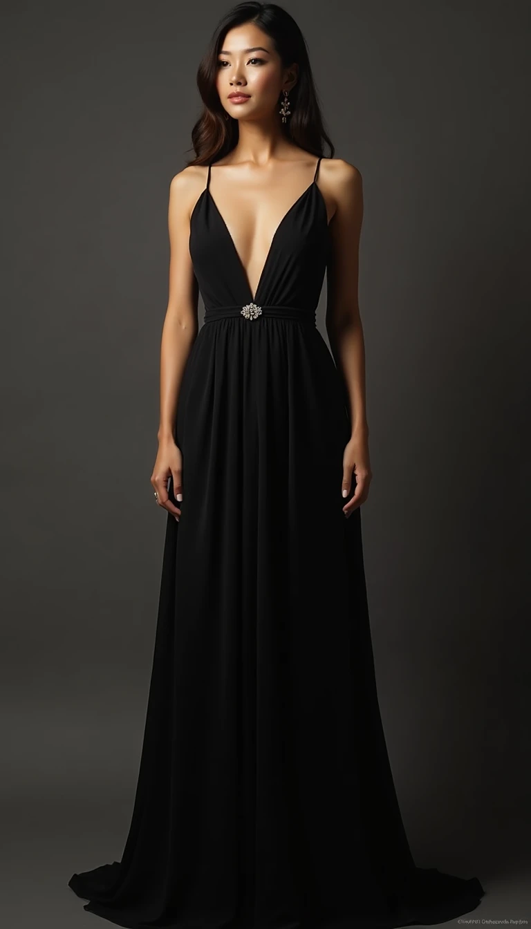 The Elegant Maxi Black Tie Wedding Guest Dress