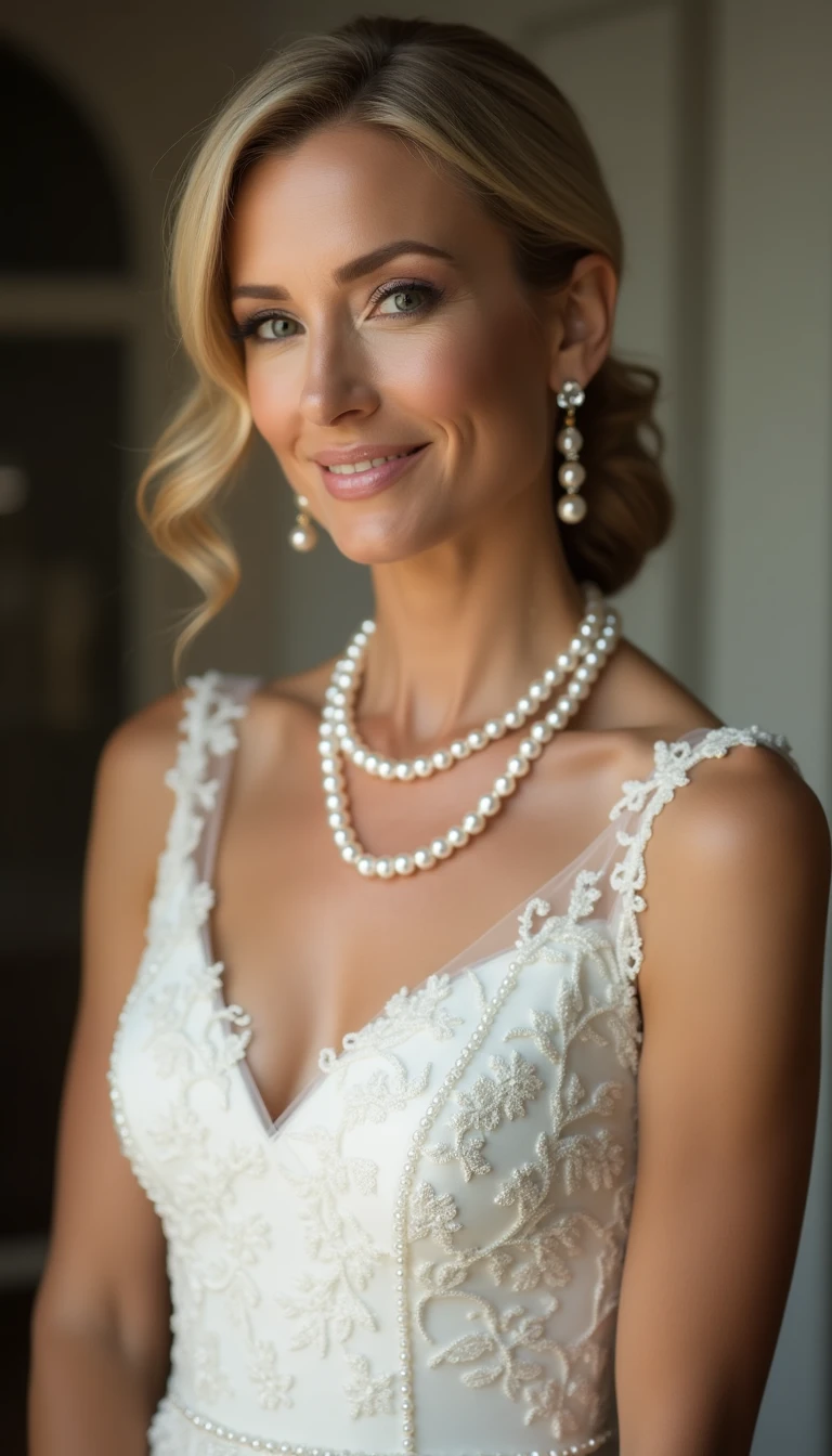 Timeless Pearls: Accessorizing Mother Of The Bride Dresses for Women Over 50