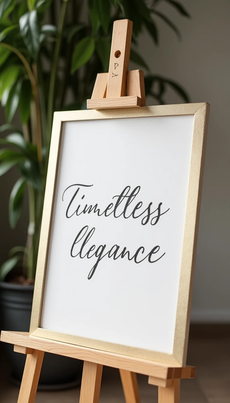 Timeless Elegance: DIY Wedding Signs with Metallic Accents