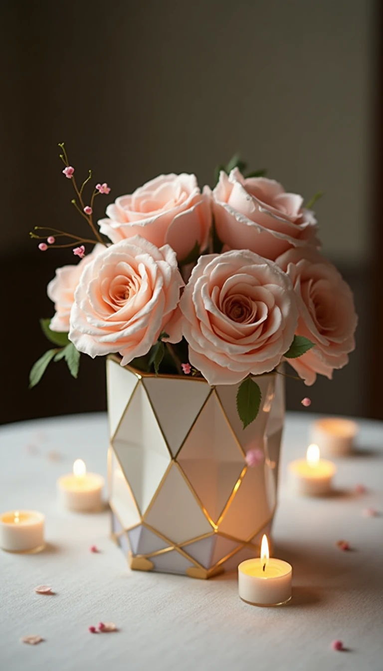 Chic Geometric Wedding Centerpieces DIY
