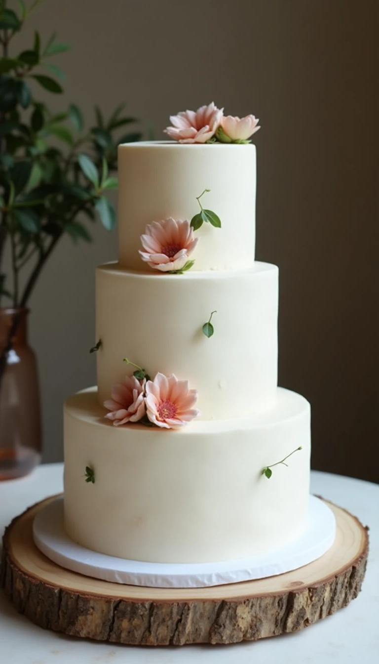 Sweet Simplicity: The Minimalist Boho Wedding Cake