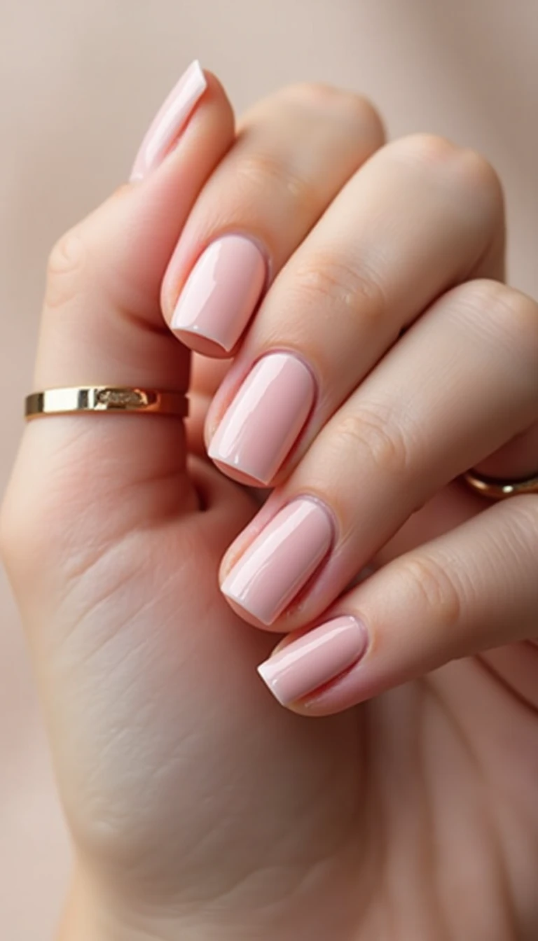 Nude and Pink Wedding Nails: Subtle Elegance