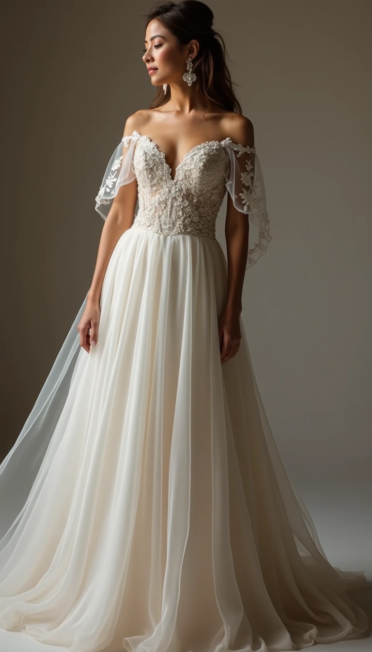 Chic Off-the-Shoulder Mother Of The Bride Dresses Long