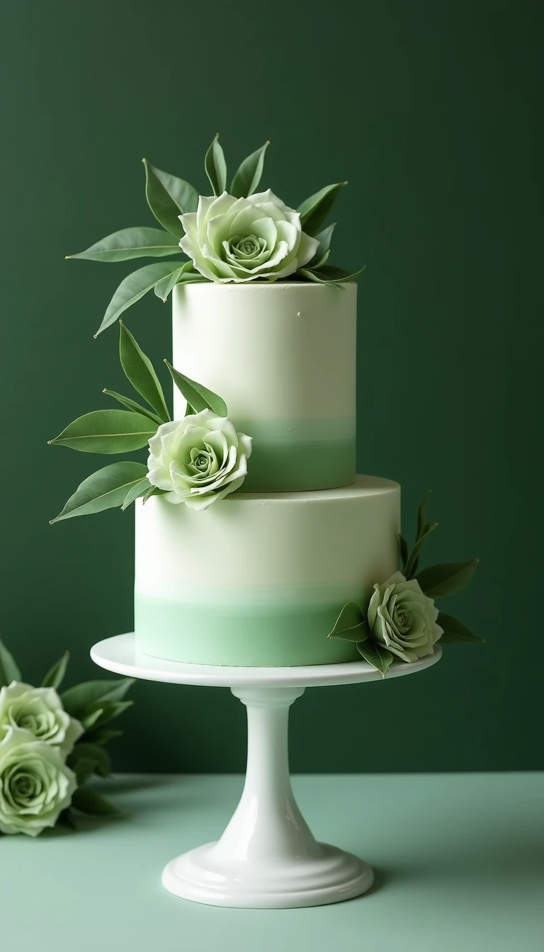 Sage Green Wedding Theme Cake Designs That Are Sweetly Unique