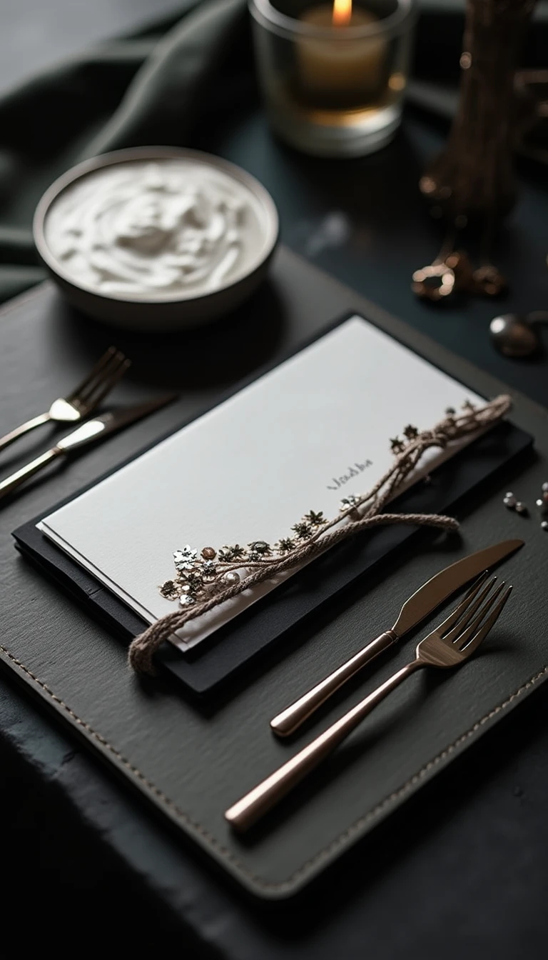 Stunning Black and White Wedding Theme Classy Invitations